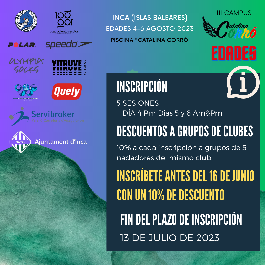 II Campus Catalina Corró | NADADORES EDADES - Imagen 2